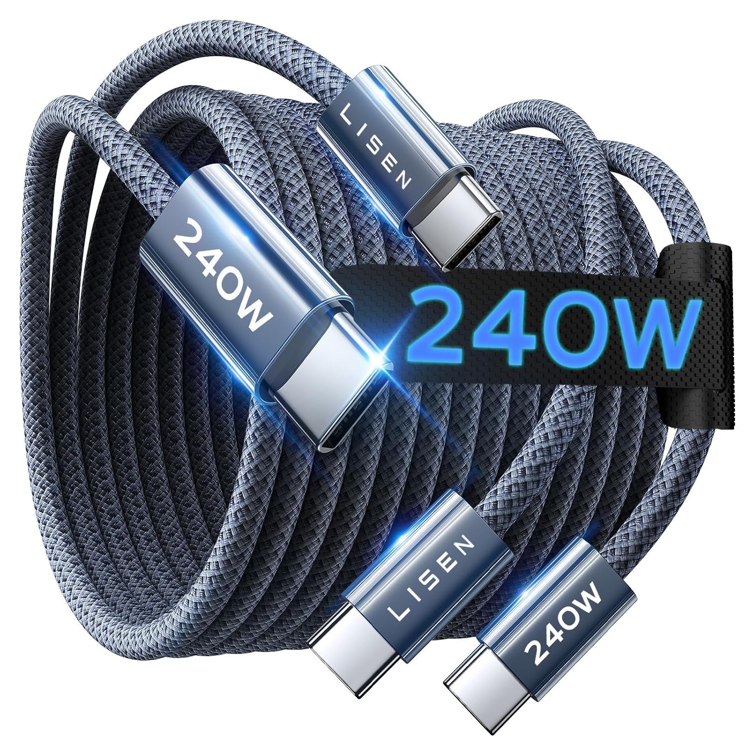 LISEN 240W USB-C Cable 2-Pack Bundle