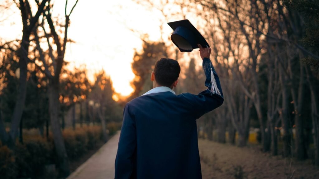 Skills matter more than degrees in 2026 concept showing a student choosing practical digital skills over traditional education.