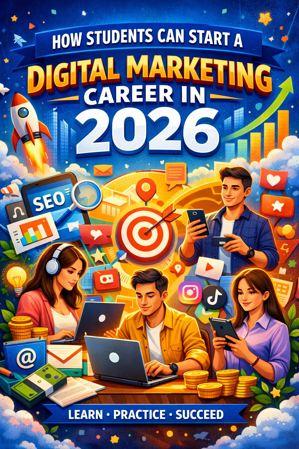 Students earning online without investment in 2026 using digital tools, freelancing, and online marketplaces