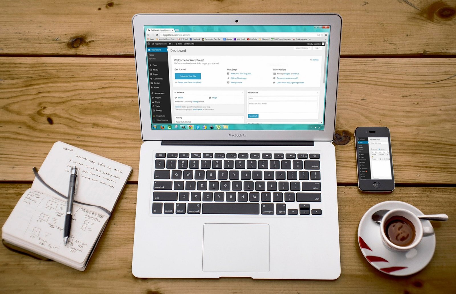 Clean modern website design layout example